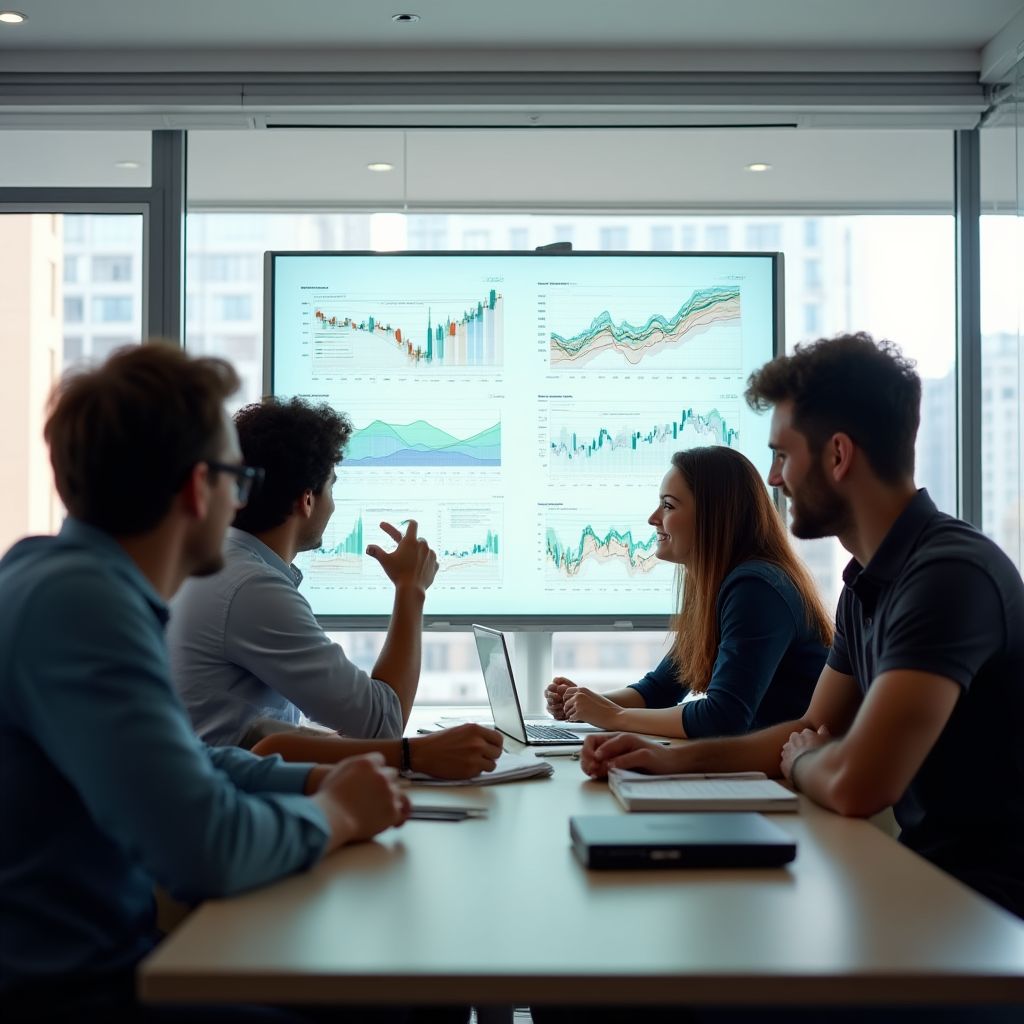 Equipo de Finanzas Claras trabajando en una estrategia